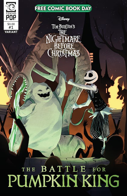 Cover image for Disney Manga: Tim Burton's The Nightmare Before Christmas - The Battle for Pumpkin King (FCBD 2023), isbn: 9781427875150
