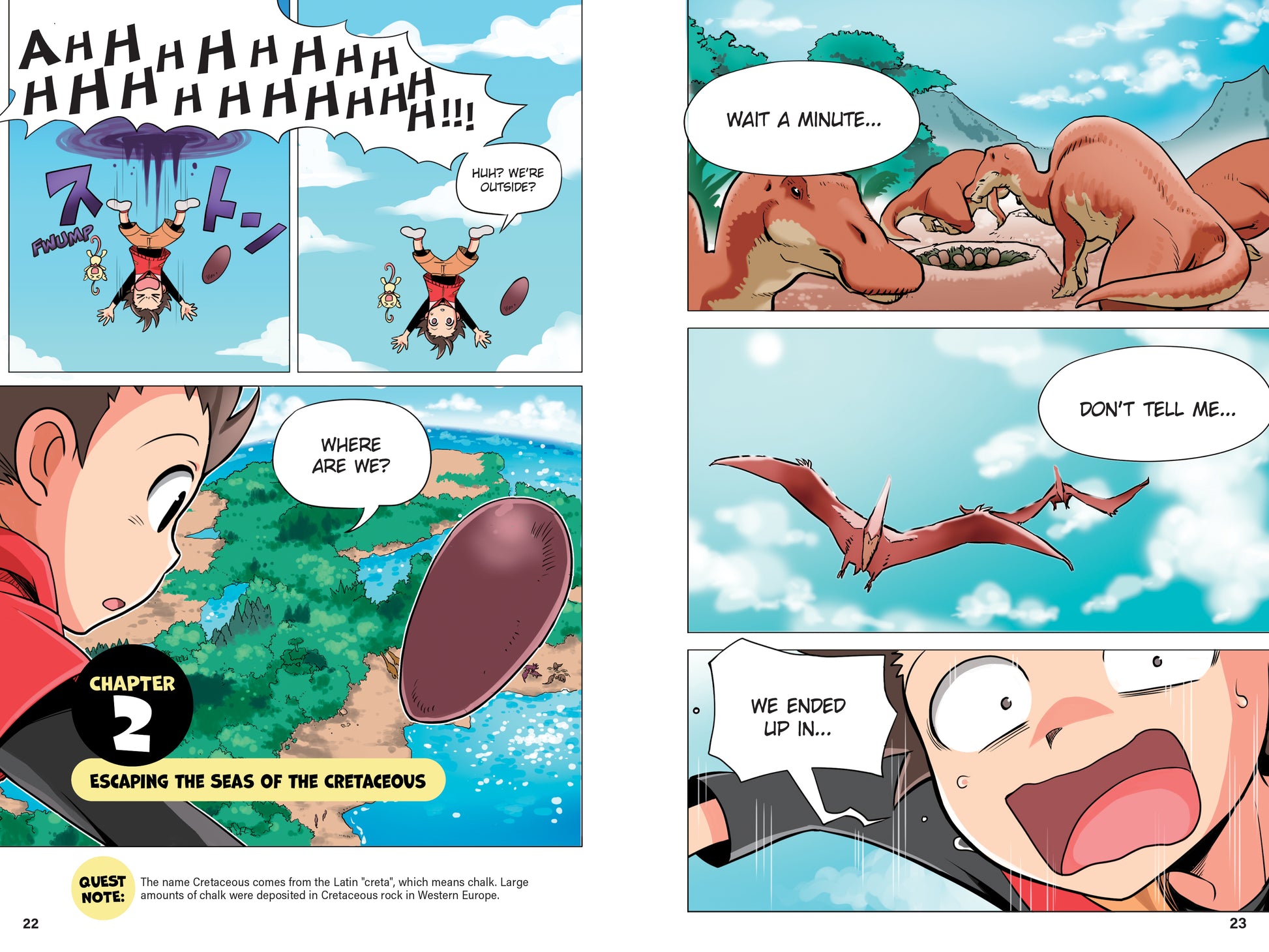 Manga Quest Science: Dinosaur Adventures (Hardcover)