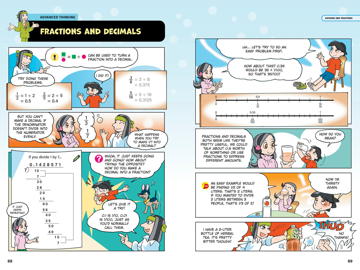 Manga Quest Mathematics: Math Adventures for Grades 5–6: The Fun Way to Learn About Fractions, Decimals, and More!