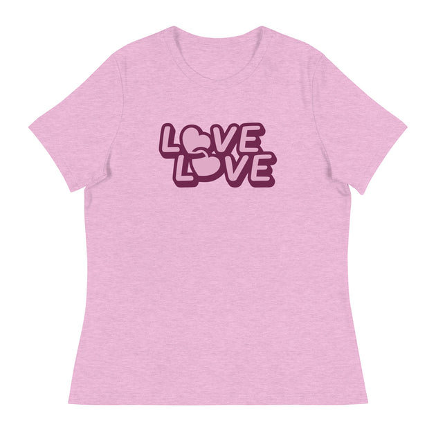 ★2023FW新作★LUV IS TRUE★AM RIBBON TEE womens-relaxed-t-shirt-heather